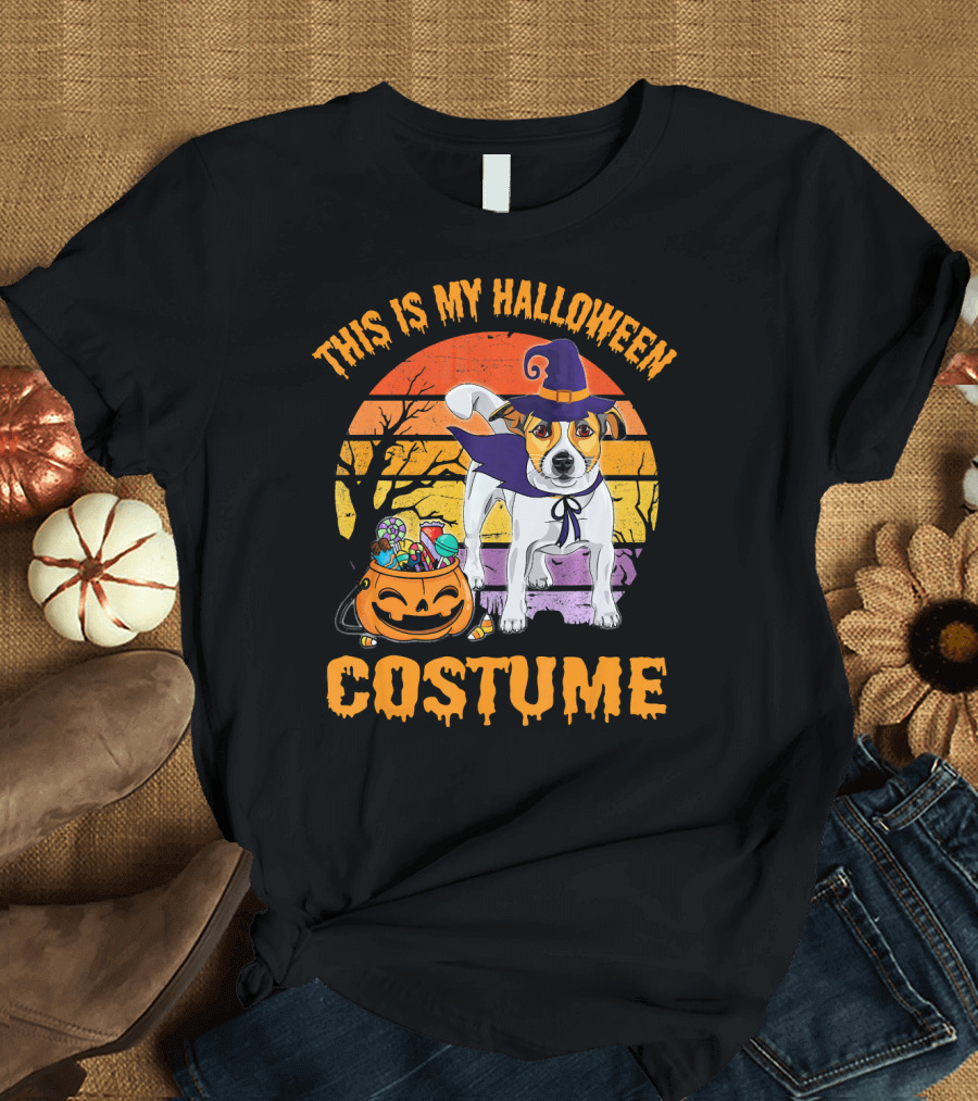 Jack Russell Halloween Costume Witch Candy T-Shirt