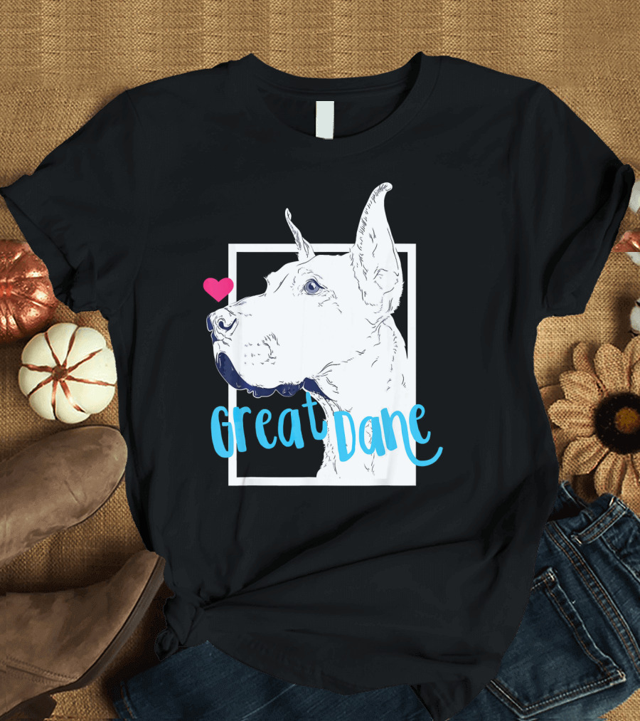 I Love Great Danes with Heart and Great Dane T-Shirt