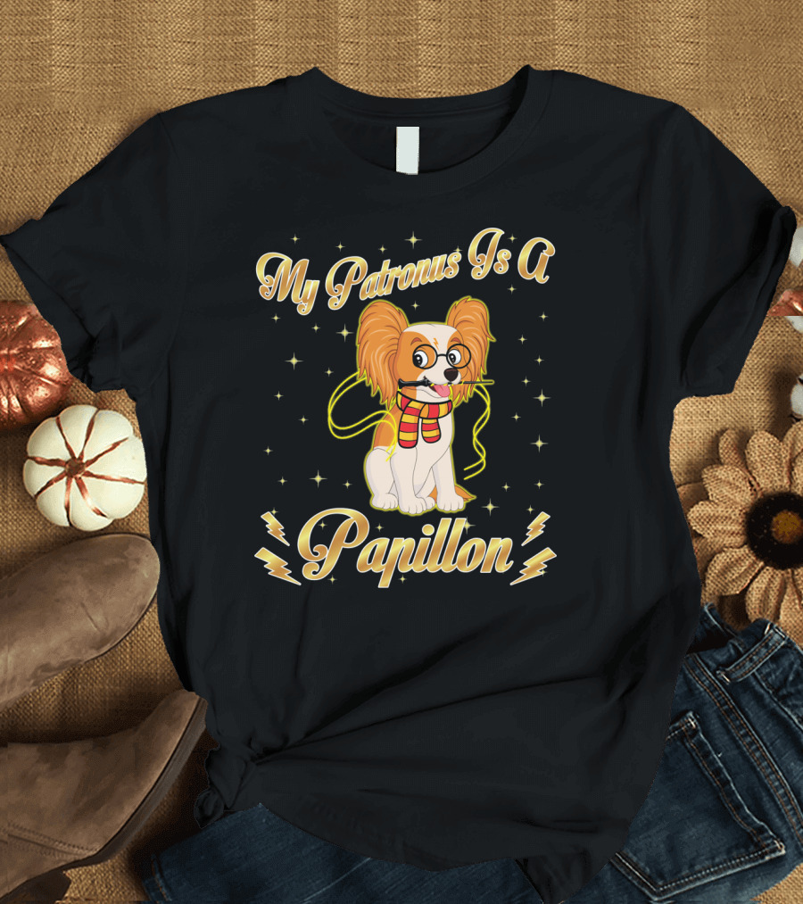 My Patronus Is A Papillon Dog Wizard Magic Pott T-Shirt