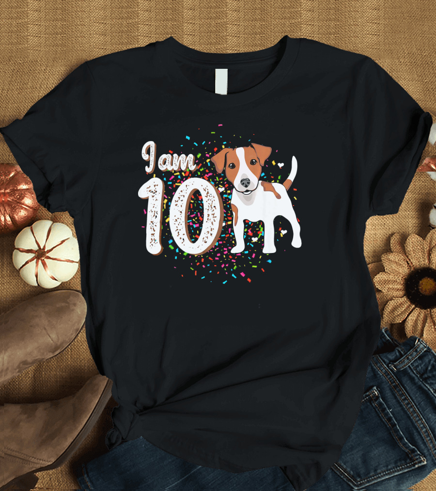 I Am 10 Jack Russell Terrier Birthday T-Shirt