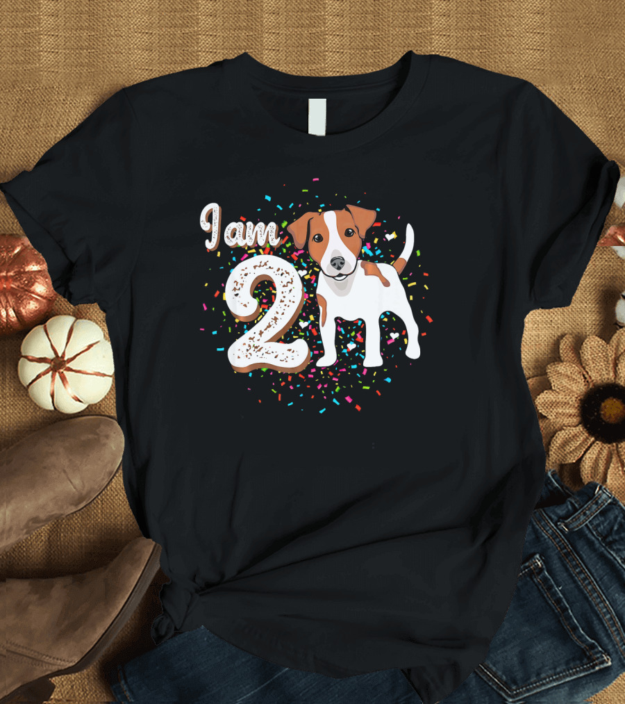 I Am 2 Jack Russell Terrier Birthday T-Shirt