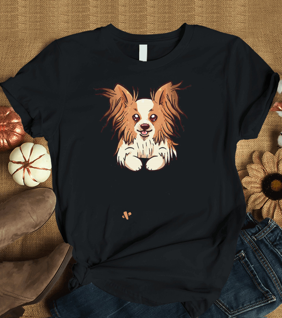 Pocket Papillon Dog Puppy Cute T-Shirt