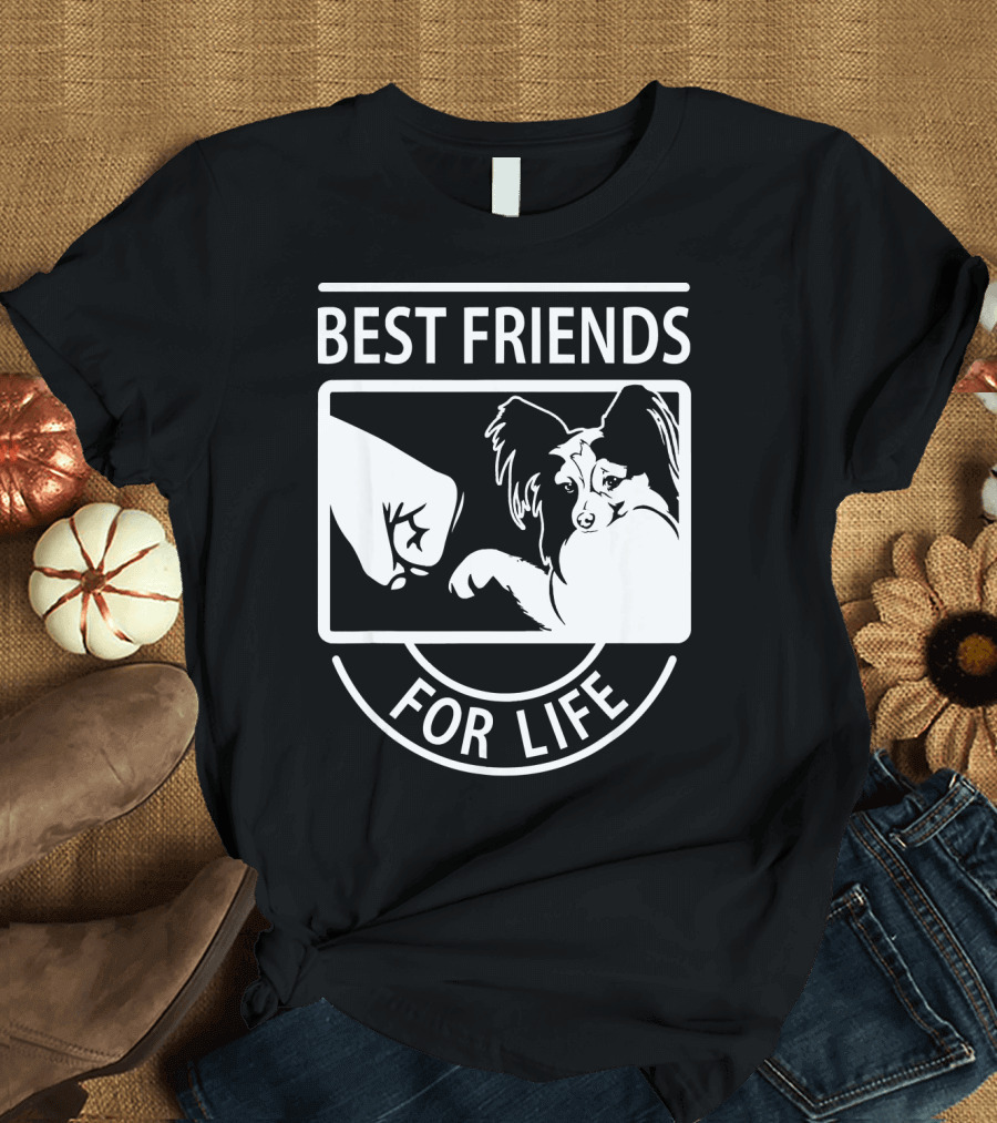 Best Friends For Life Papillon Fist Bump T-Shirt