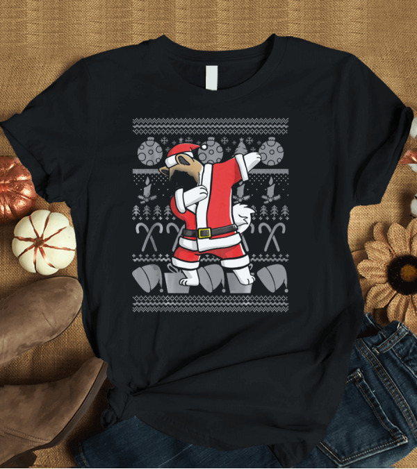 T-Shirt: Santa Dabbing Akita Christmas Dab Dance Funny Dog T-Shirt Santa Dabbing Akita Christmas Dab Dance Funny Dog T-Shirt