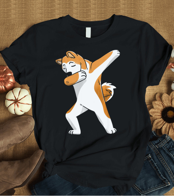 T-Shirt: Akita Inu Dabbing Dance Pose T-Shirt Akita Inu Dabbing Dance Pose T-Shirt
