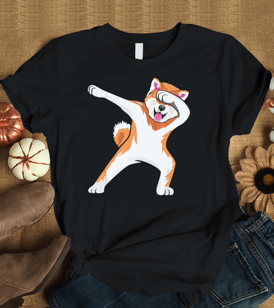 BDAZ Akita Dog Dabbing Funny Dab T-Shirt