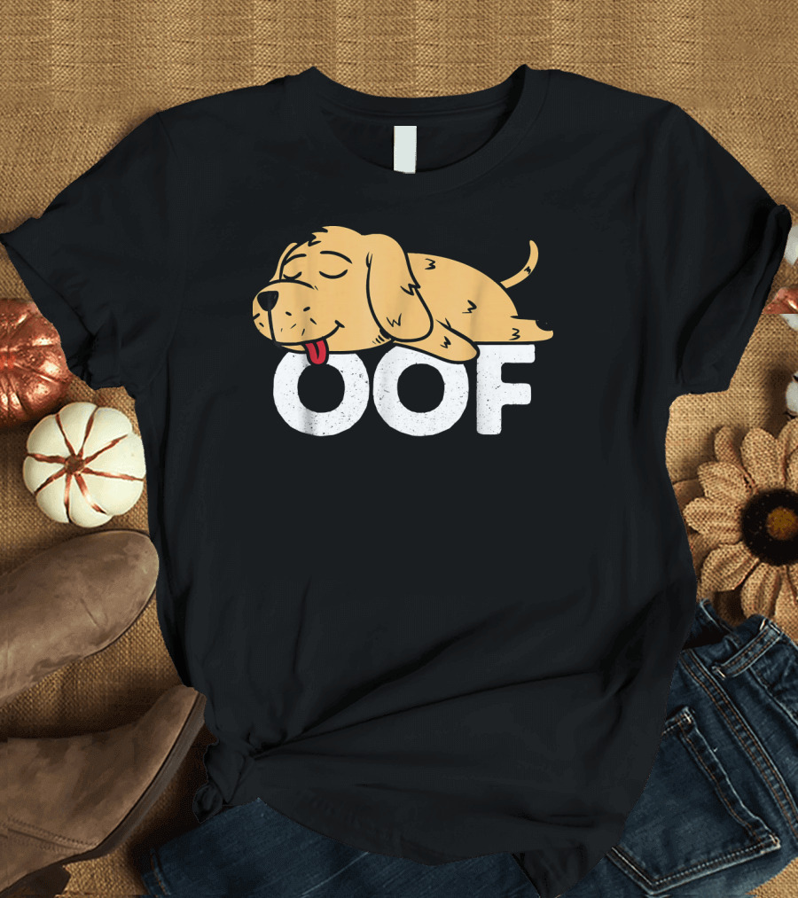 Golden Retriever Oof Internet Vibe Sleeping Puppy T-Shirt