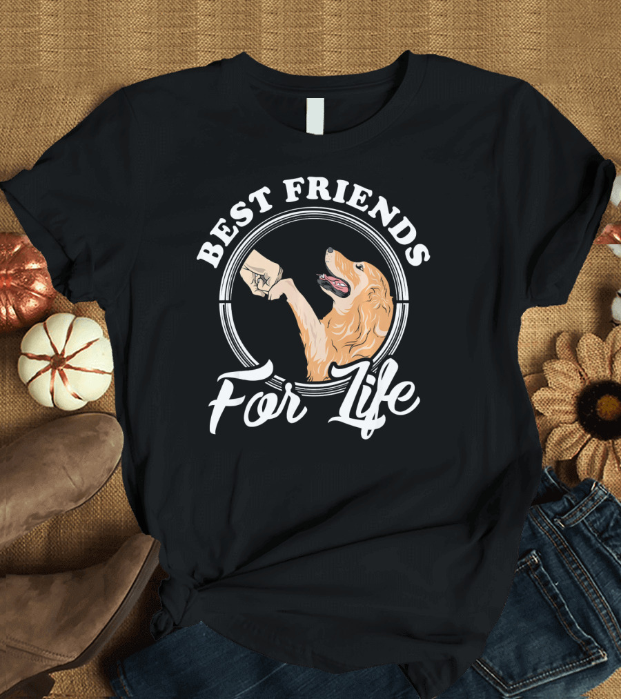 Best Friends for Life Golden Retriever Lover T-Shirt
