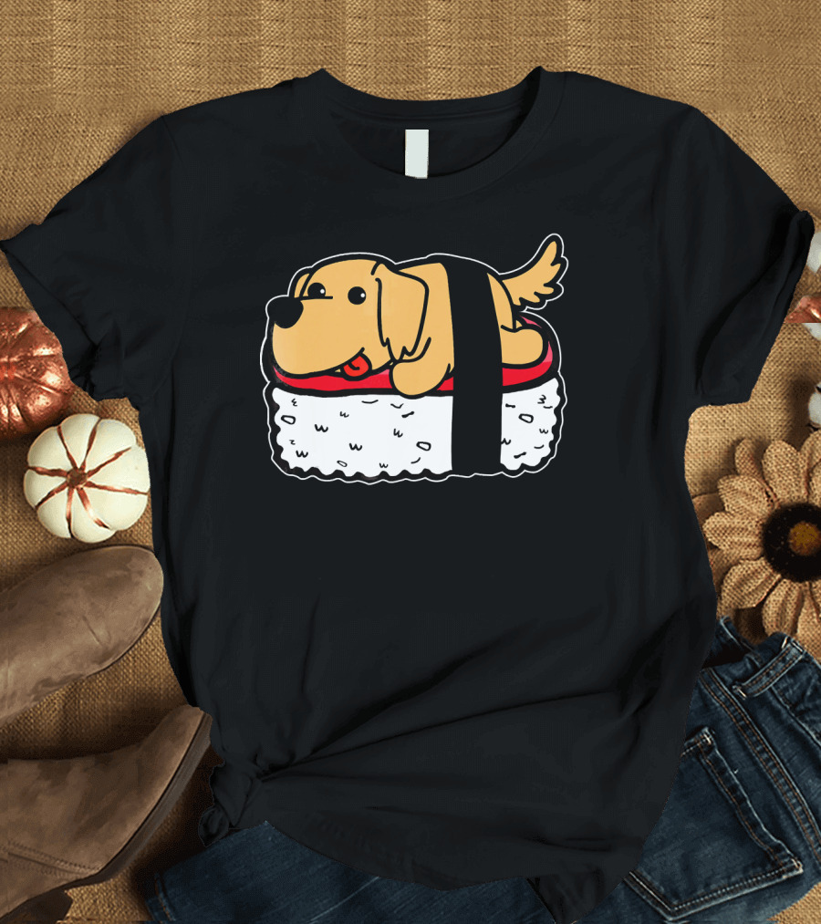 Golden Retriever Nigiri Sushi Humor T-Shirt