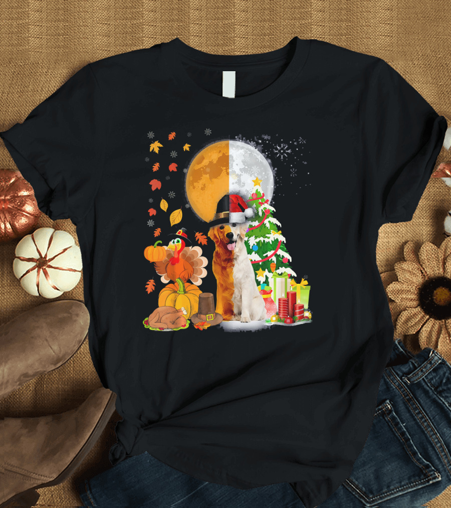 Labrador Retriever Dog Happy Thanksgiving Christmas T-Shirt