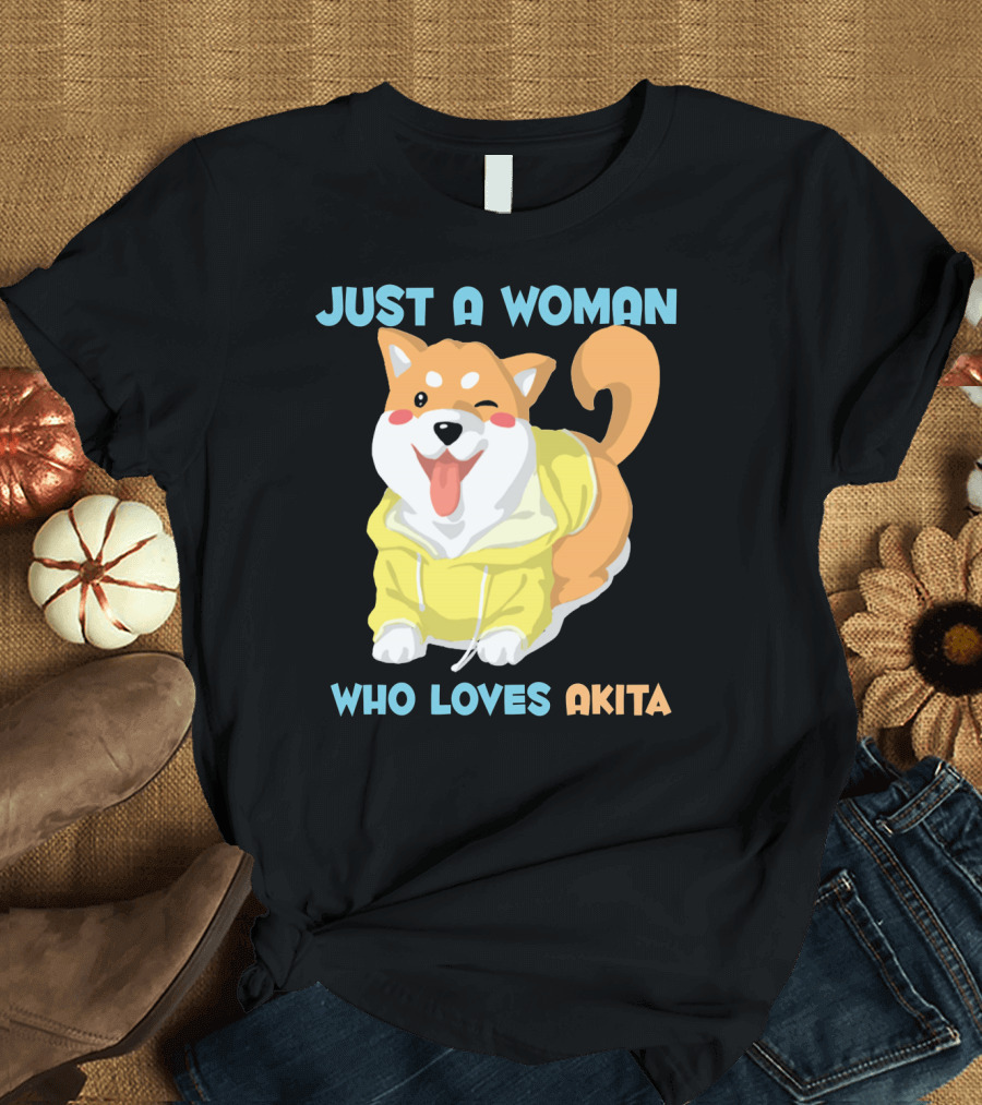 Just A Woman Who Loves Akita T-Shirt