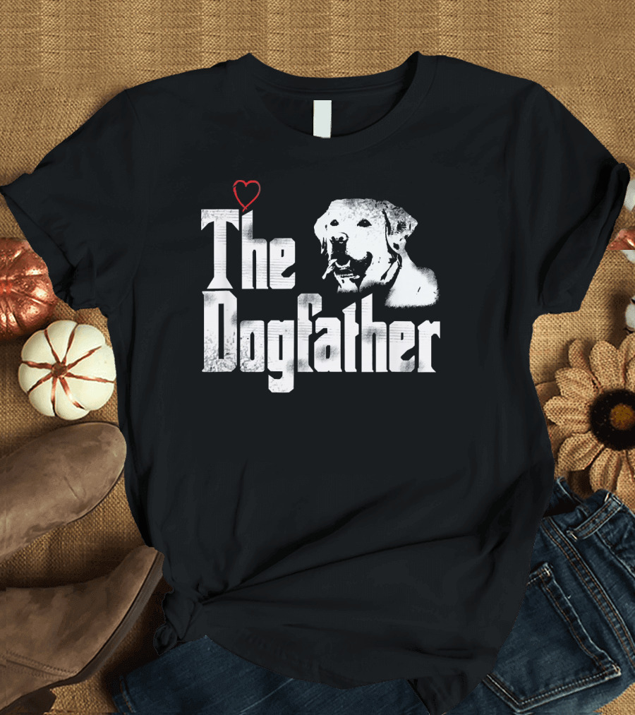 The Dogfather Labrador Dad with Heart T-Shirt