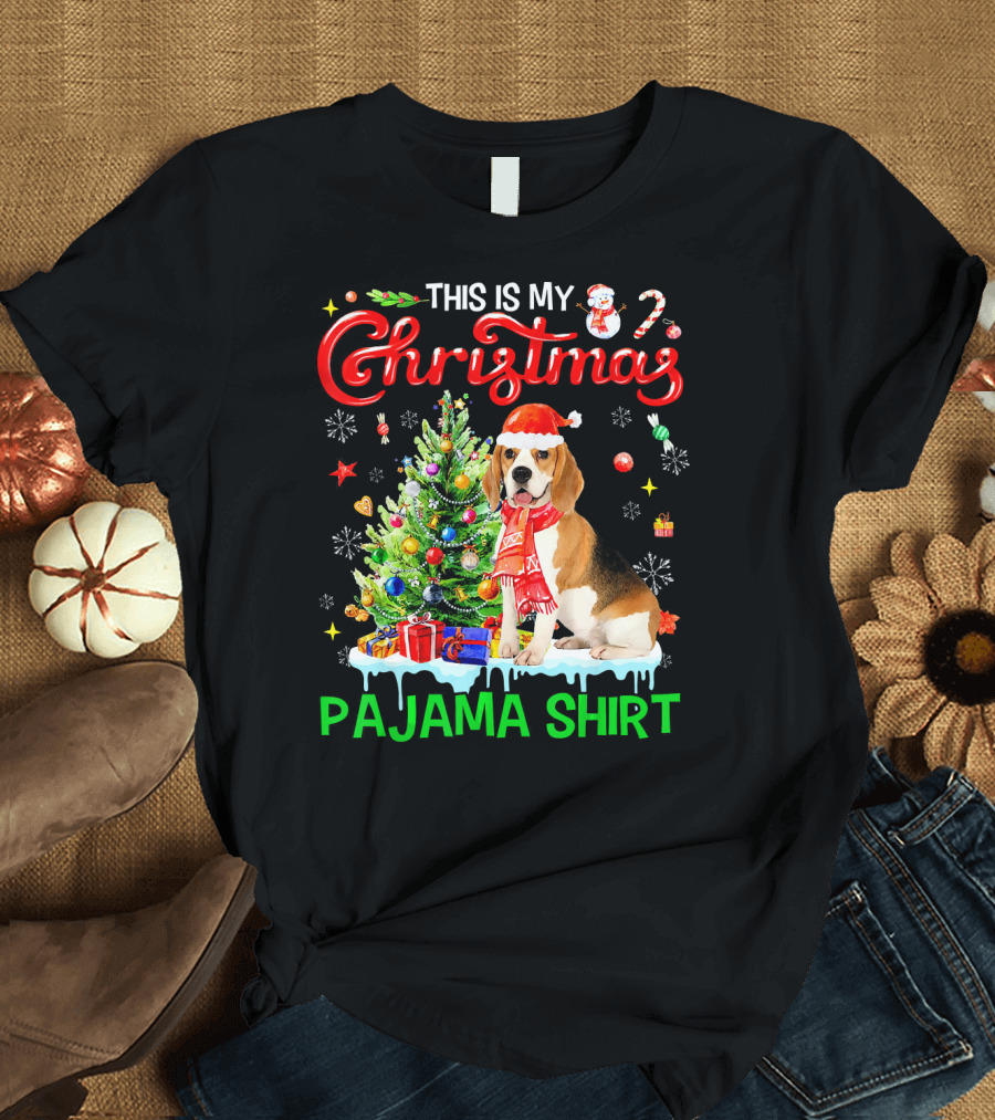 This Is My Christmas Beagle Pajama T-Shirt