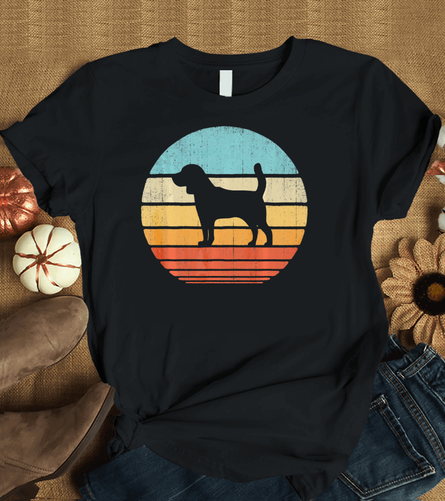 Beagle Vintage 60s 70s Retro Stripes T-Shirt