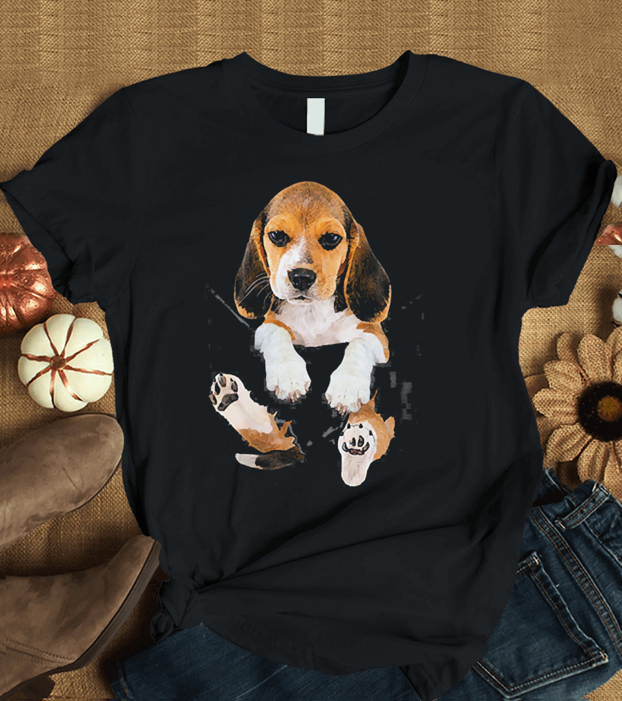 Beagle Ugly Christmas Wonder Why Puppy Paws T-Shirt