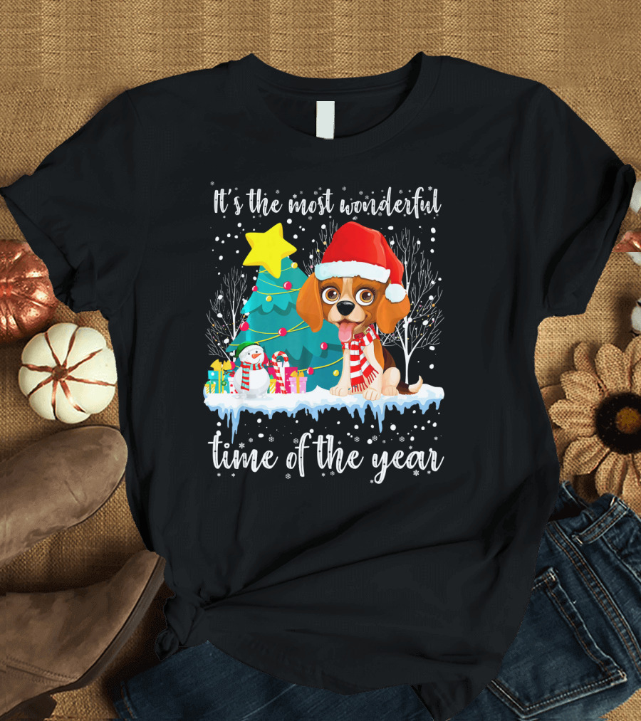 It's the Most Wonderful Time of the Year Beagle Christmas T-Shirt