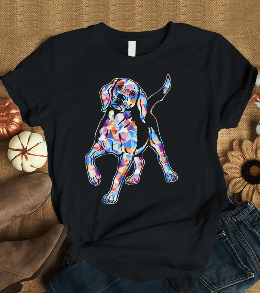 Beagle Beagle Colorful Geometric T-Shirt