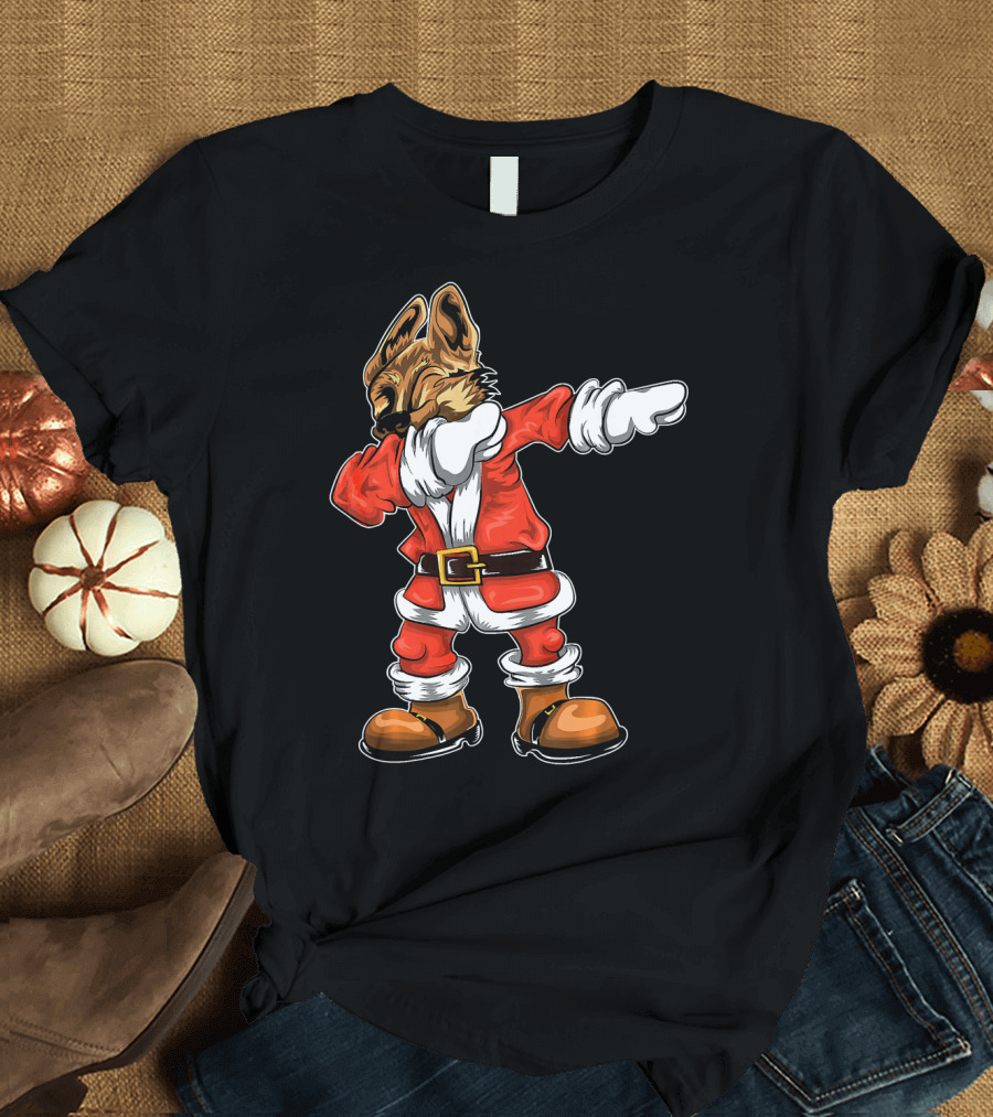 Christmas Santa Dabbing Dog Costume T-Shirt