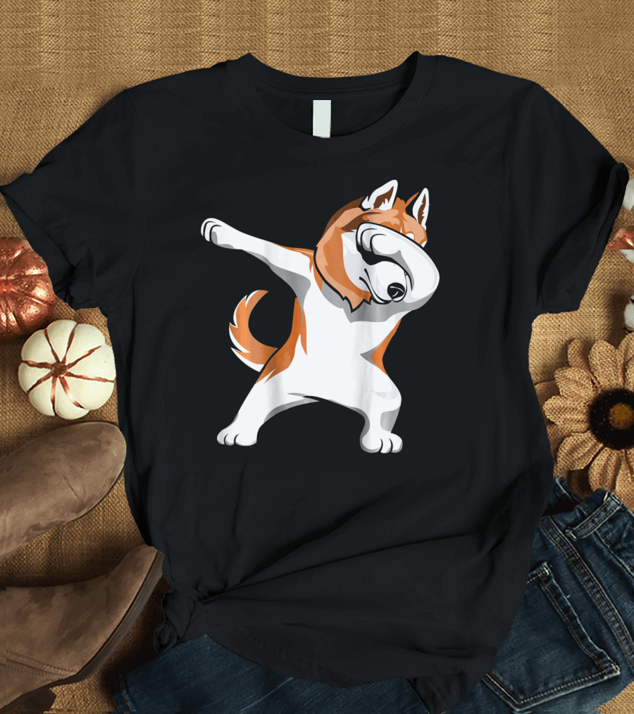 Dabbing Husky Dog Pups T-Shirt