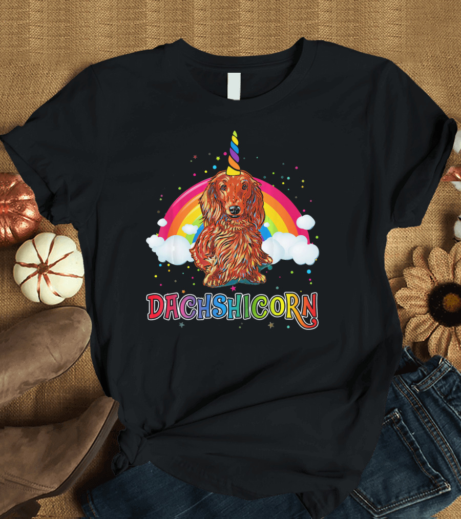 Rainbow Dachshund Unicorn Dachshicorn T-Shirt