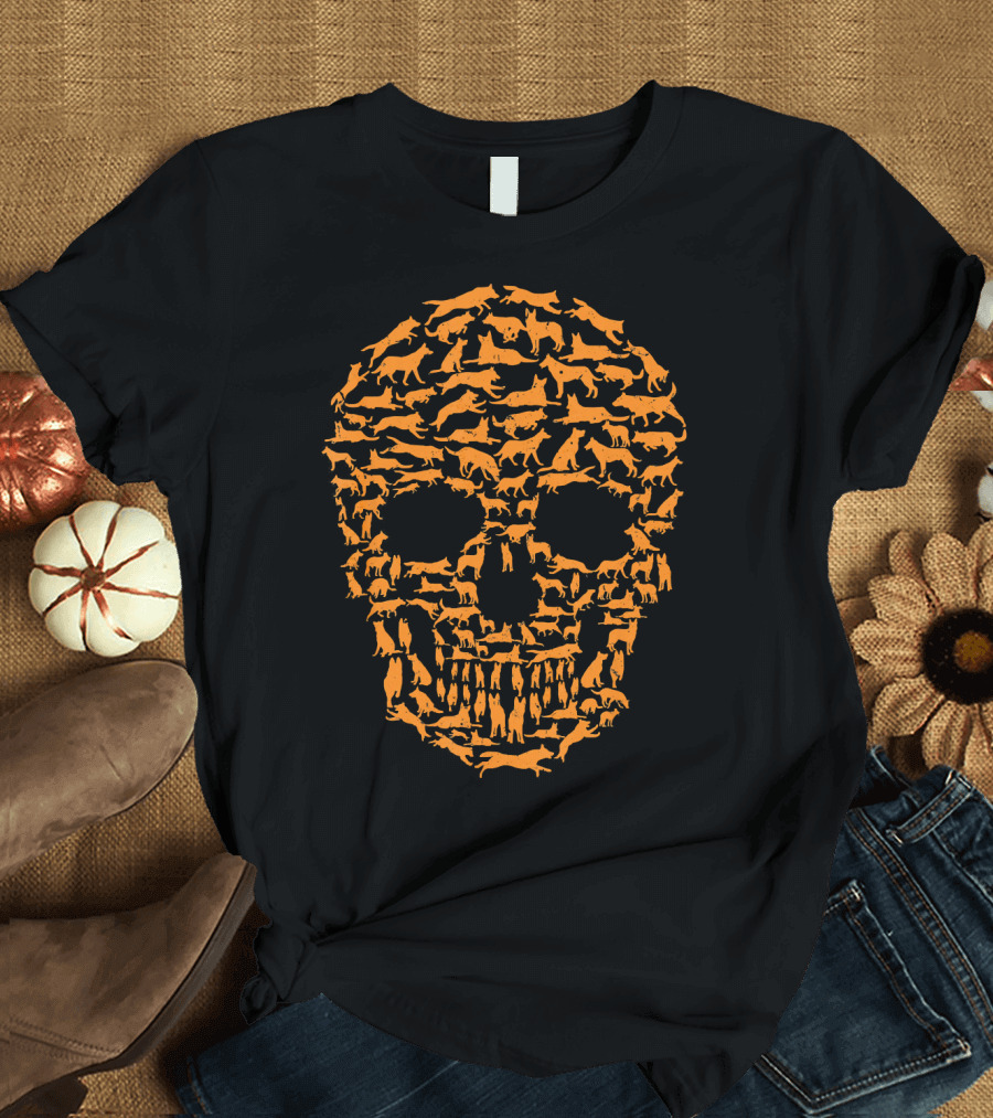 German Shepherd Dog Skull T-Shirt