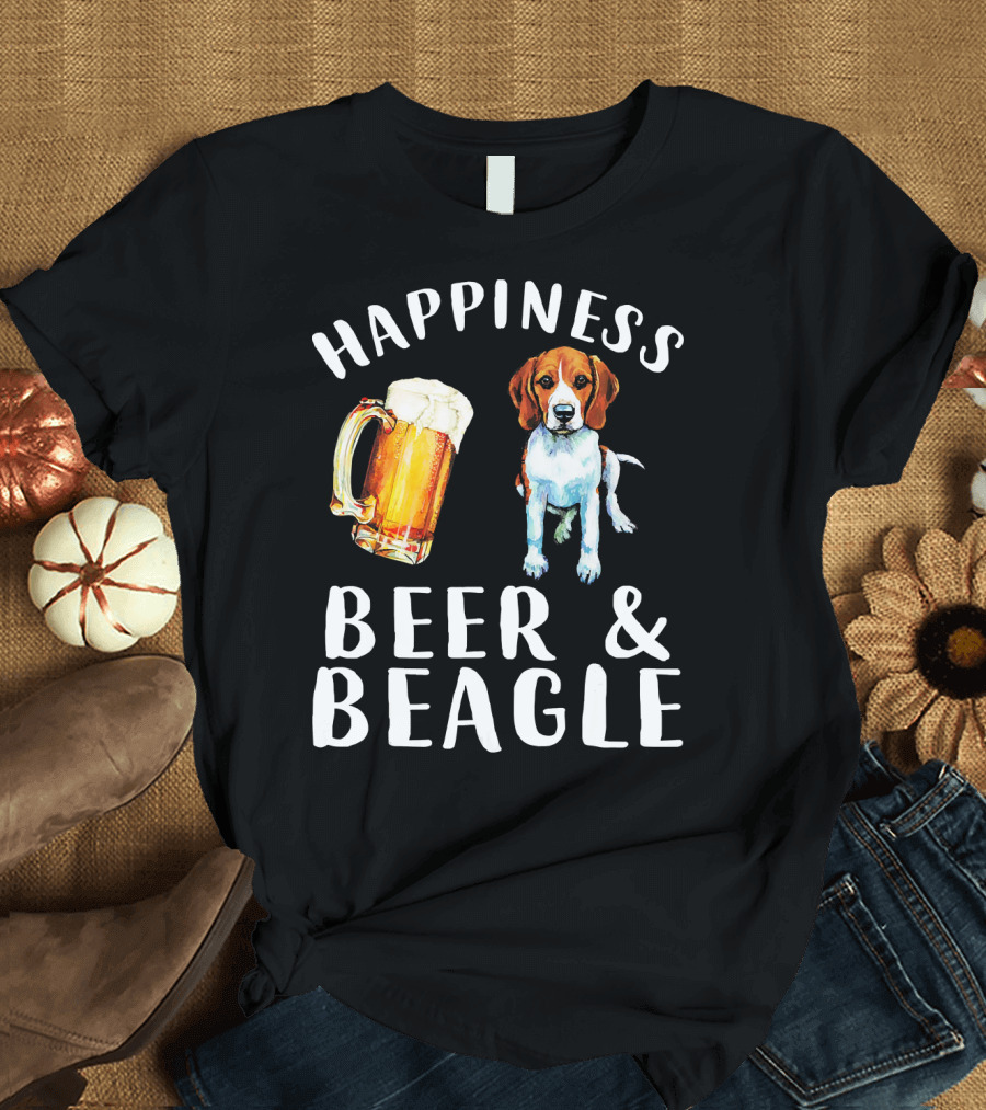 Happiness Beer and Beagle T-Shirt