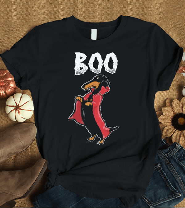 T-Shirt: BOO Dachshund Dracula Costume T-Shirt BOO Dachshund Dracula Costume T-Shirt