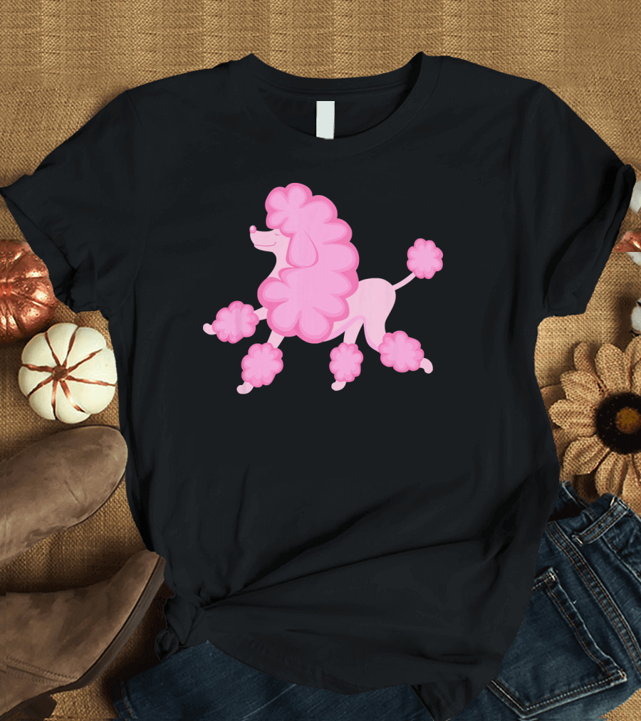 Fancy Pink Poodle Prancing T-Shirt
