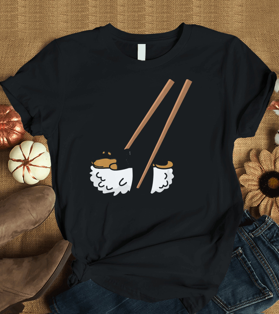 Dachshund Sushi Funny Dog Chopsticks Humor T-Shirt