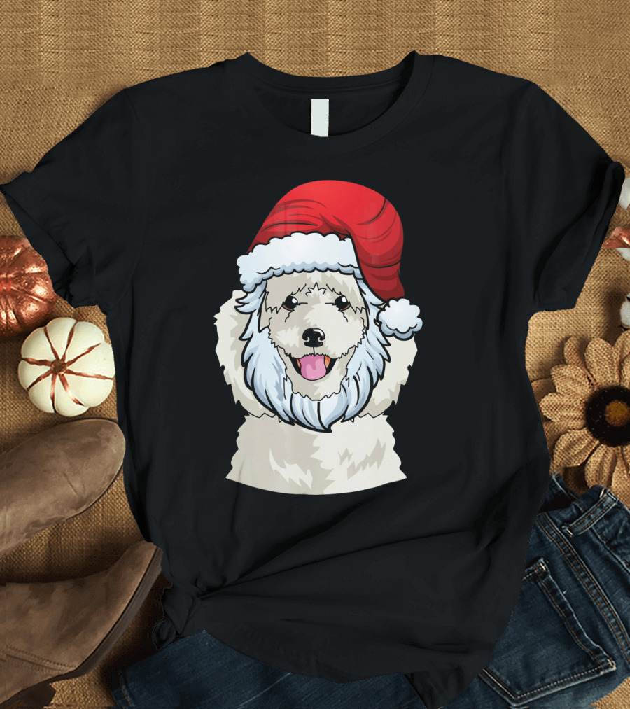 Poodle Santa Claus Funny Christmas T-Shirt