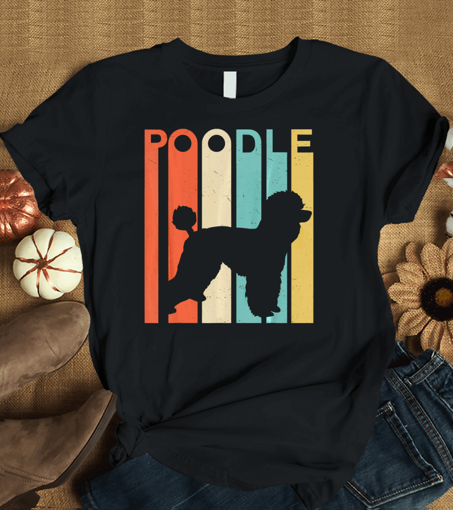 Retro Vintage Poodle Dog Love T-Shirt