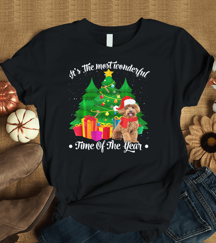 It's The Most Wonderful Time Of The Year Christmas Poodle T-Shirt