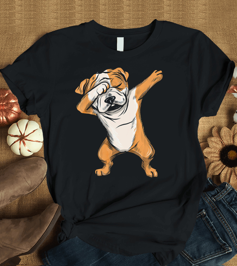 Dabbing English Bulldog Dab Pose T-Shirt