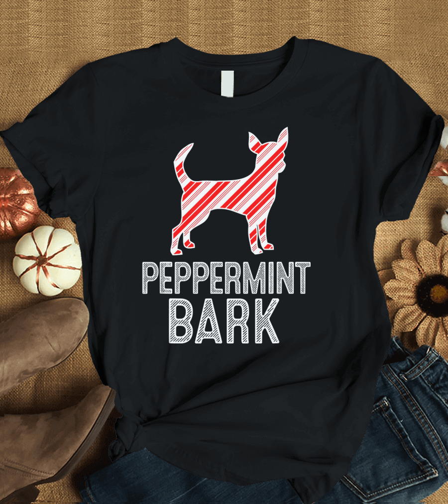 Chihuahua Peppermint Bark Christmas Dog T-Shirt
