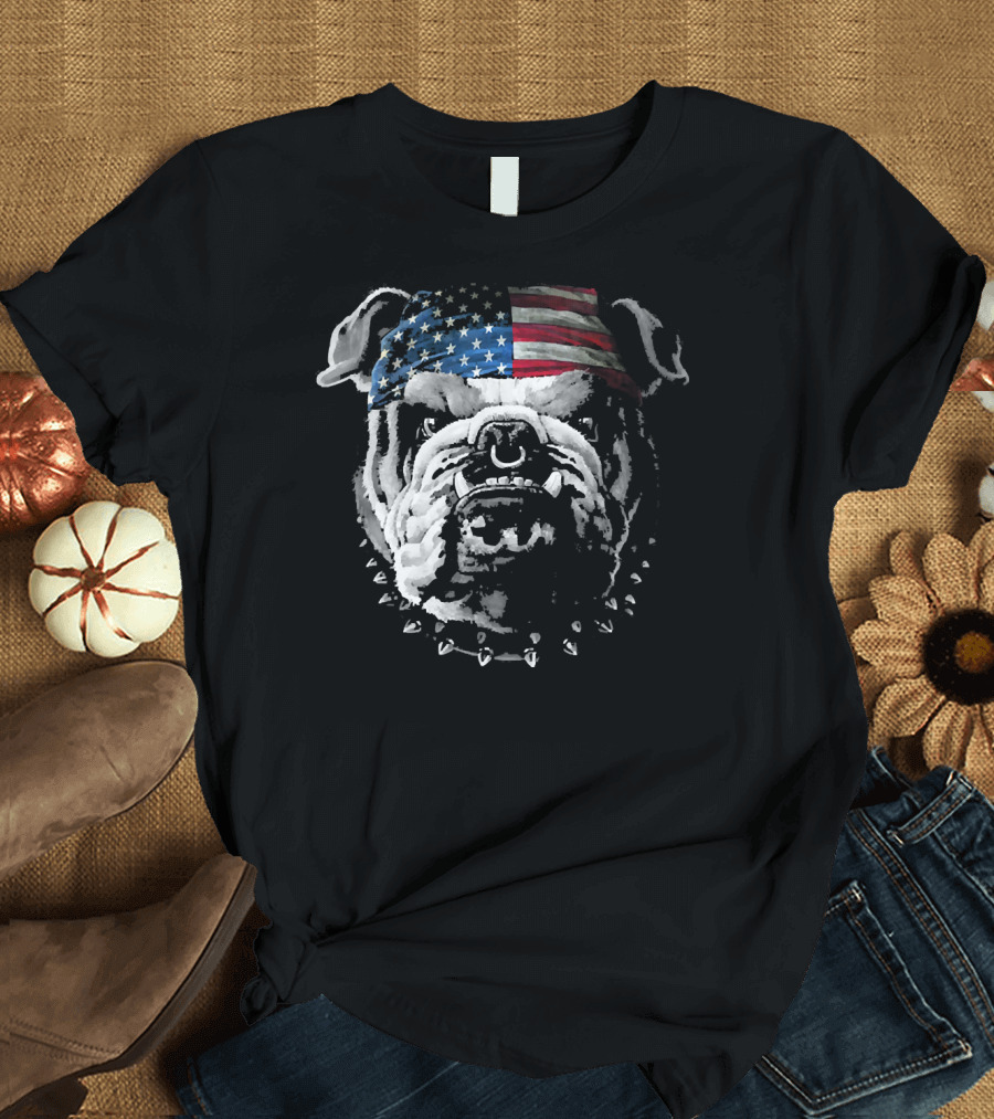 American Bulldog Patriotic Bandana T-Shirt