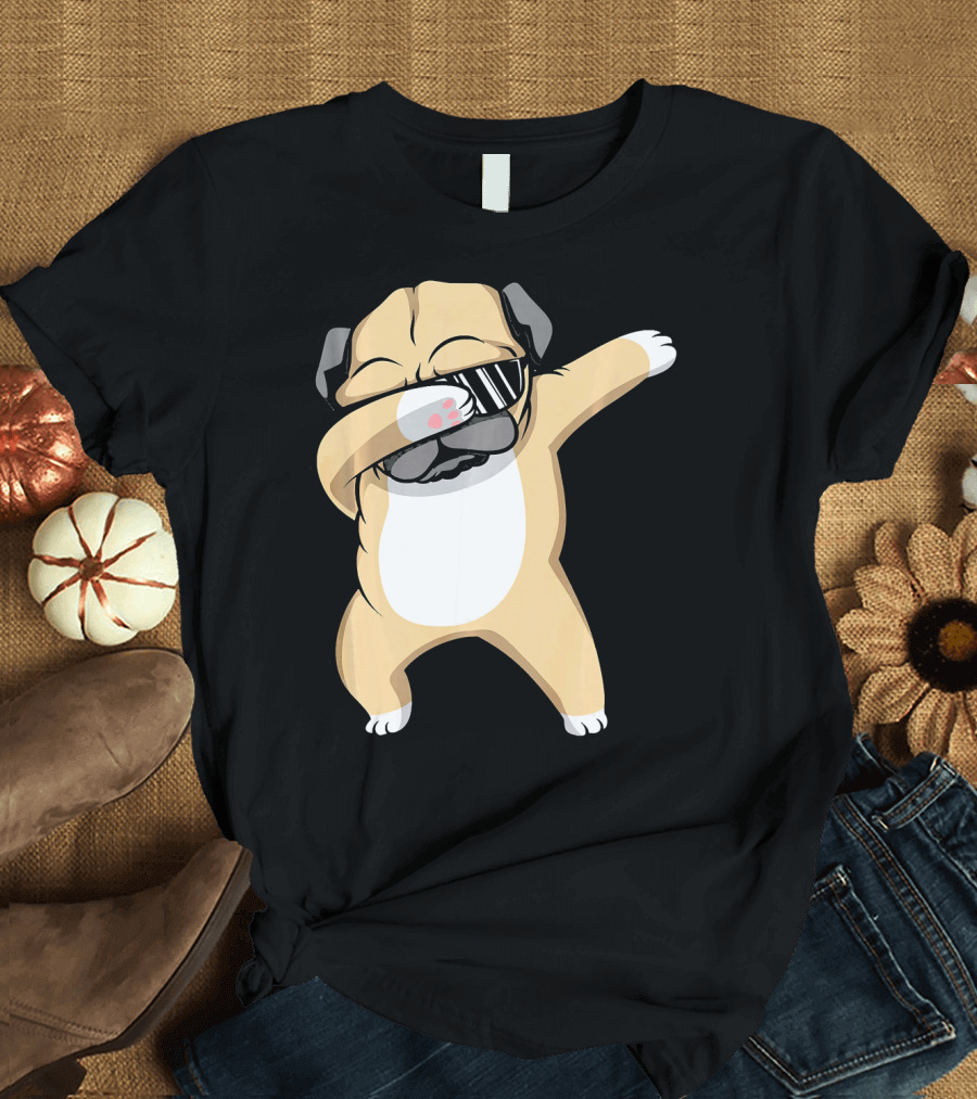 Dabbing Pug Dab Funny Cute Dog Trendy Pose T-Shirt