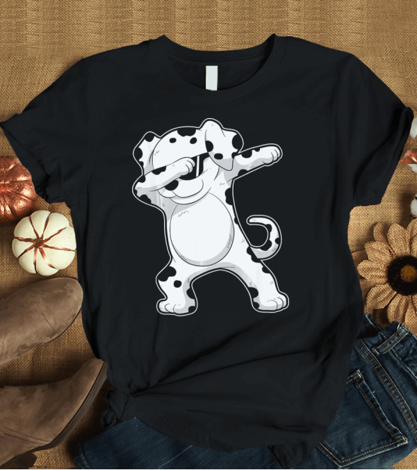 T-Shirt: Dalmatian Puppy Dabbing Dance Funny Dab Pose T-Shirt Dalmatian Puppy Dabbing Dance Funny Dab Pose T-Shirt