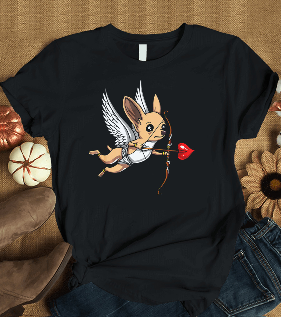 Chihuahua Cupid Dog Valentine's Day Love T-Shirt