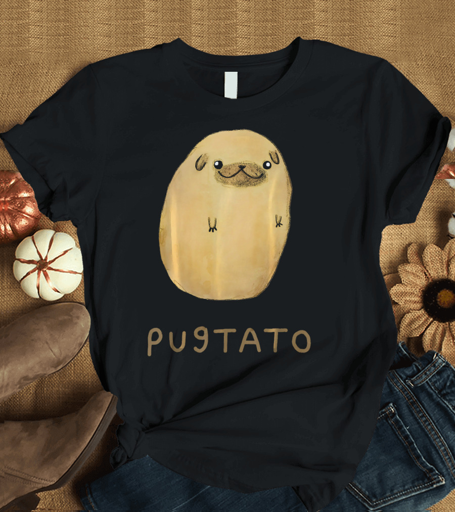 Funny Cute Dog Pugtato Potato Pug T-Shirt