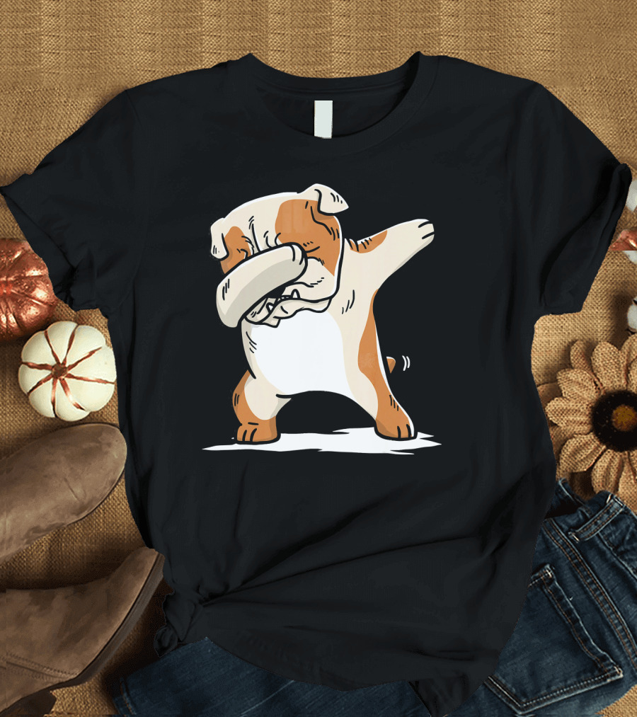 English Bulldog Fun Cute Dabbing Bulldog T-Shirt