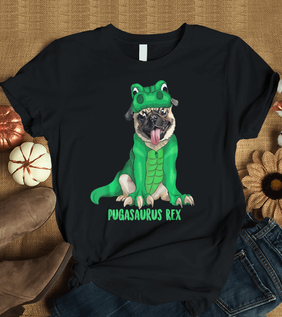 Pugasaurus Rex Cute Puglet Dino Costume T-Shirt