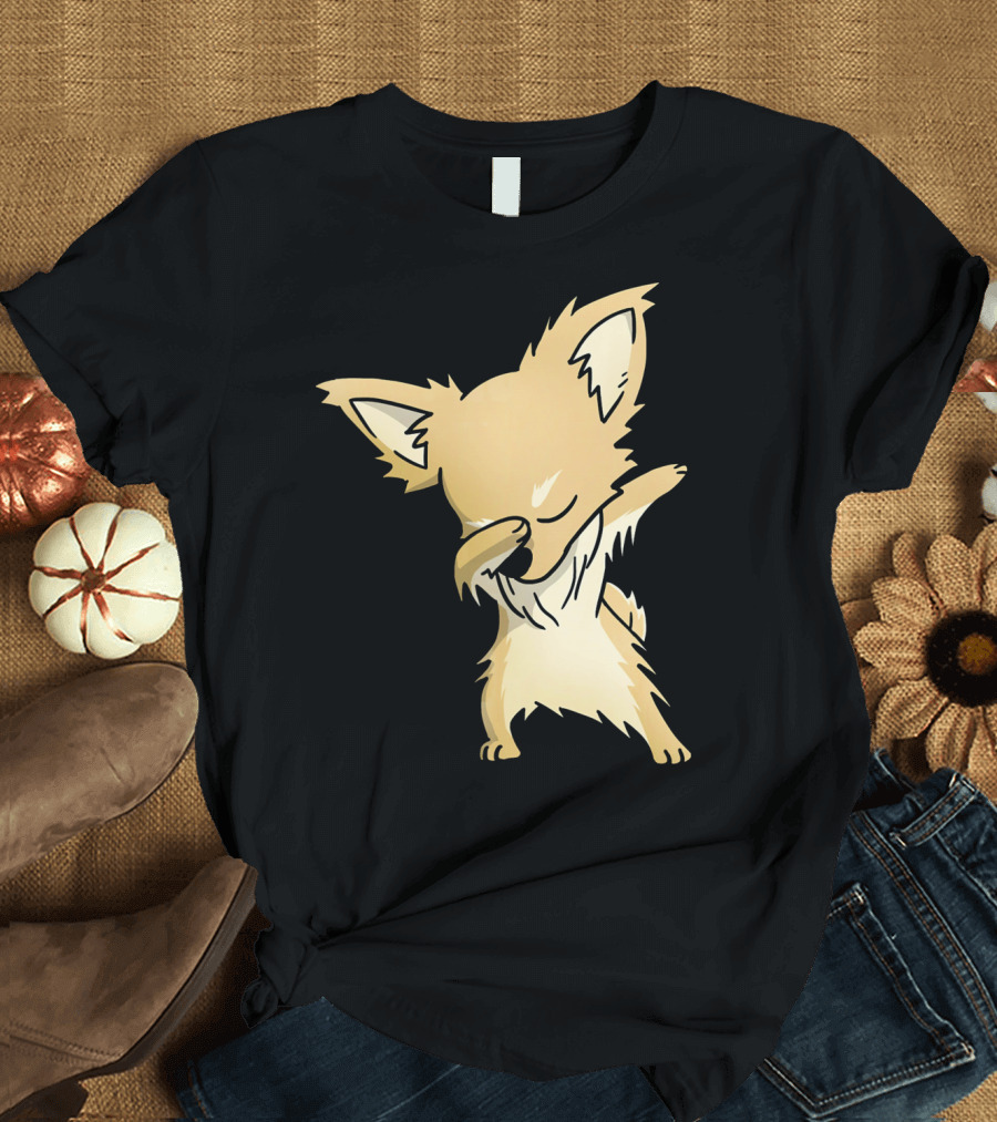 Long Coat Chihuahua Dabbing Dance T-Shirt