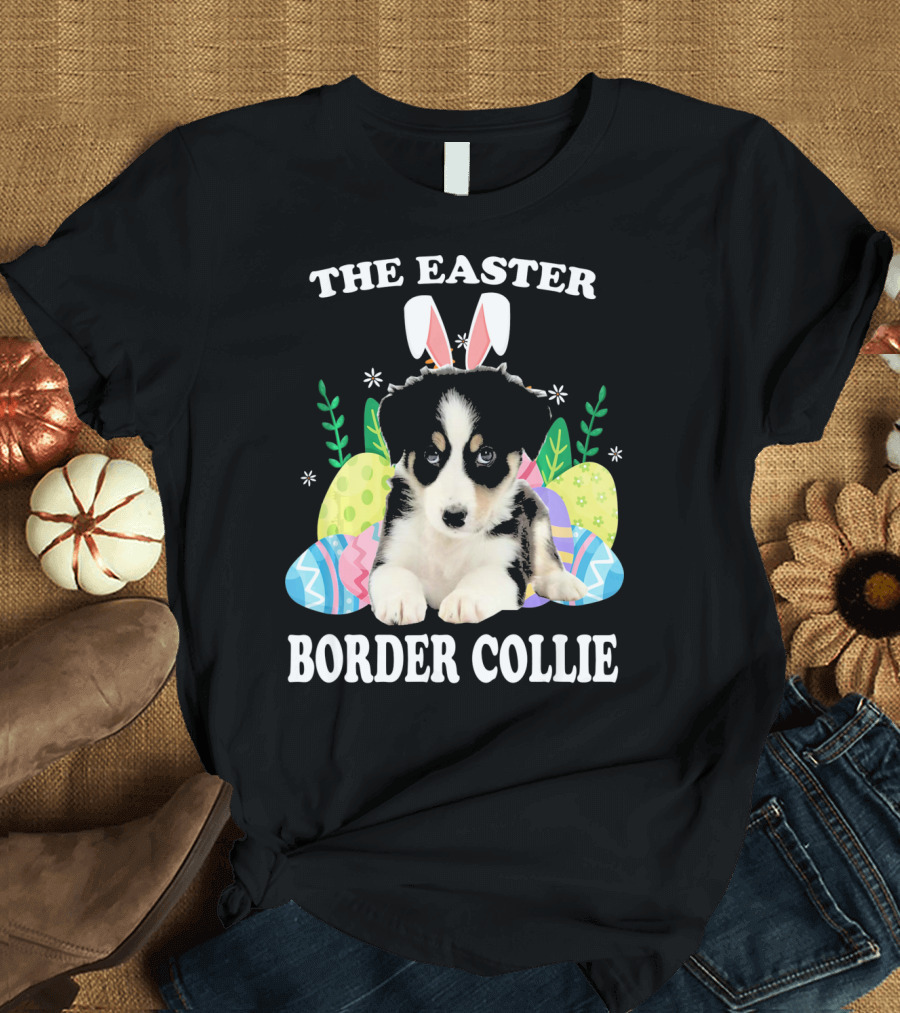 The Easter Border Collie Bunny Dog T-Shirt