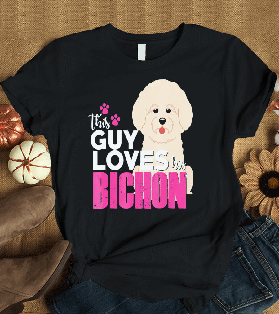 This Guy Loves His Bichon T-Shirt