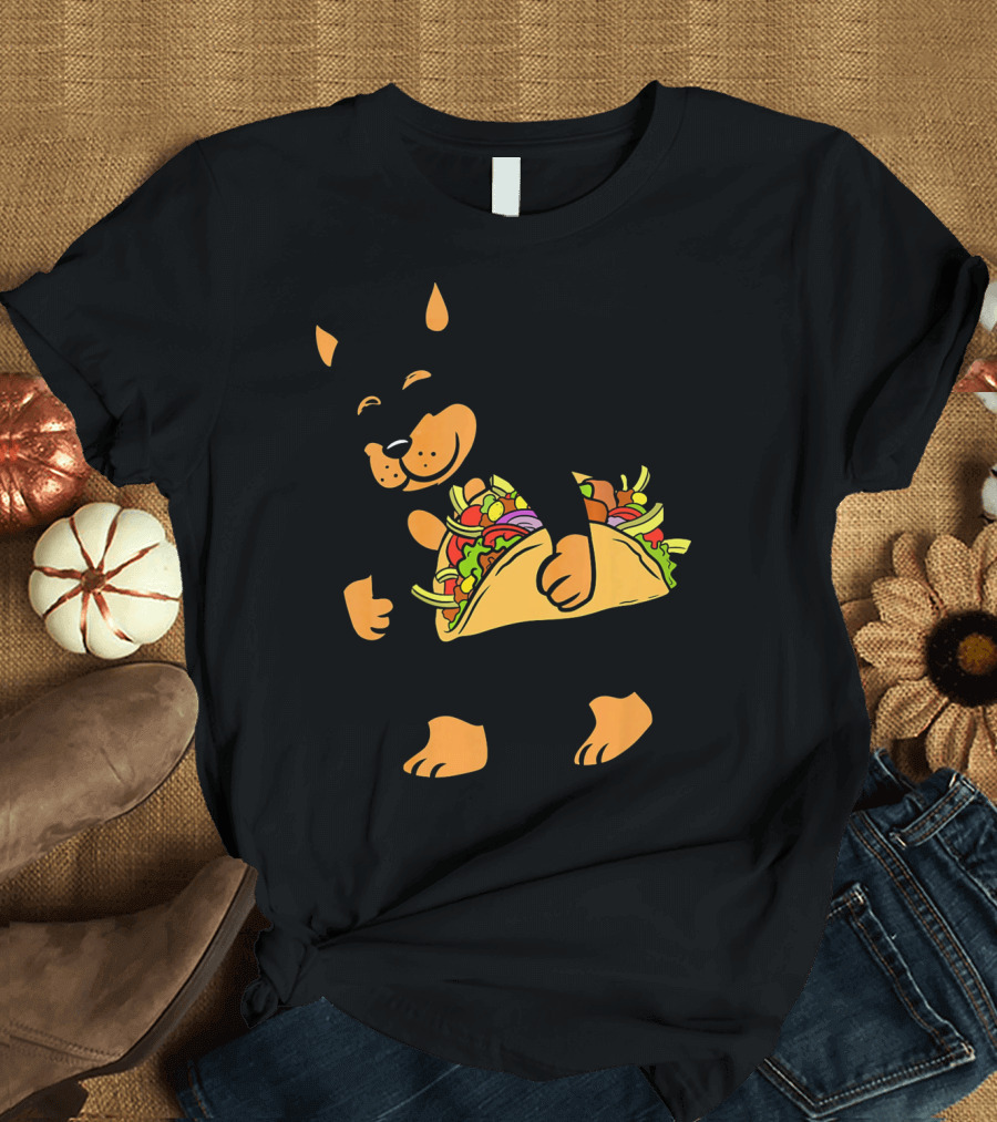Miniature Pinscher with Giant Taco T-Shirt