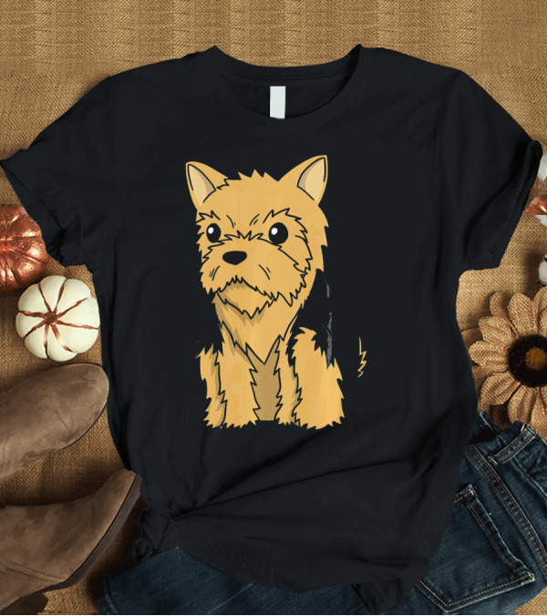 T-Shirt: Yorkshire Terrier Cute Cartoon Dog T-Shirt Yorkshire Terrier Cute Cartoon Dog T-Shirt