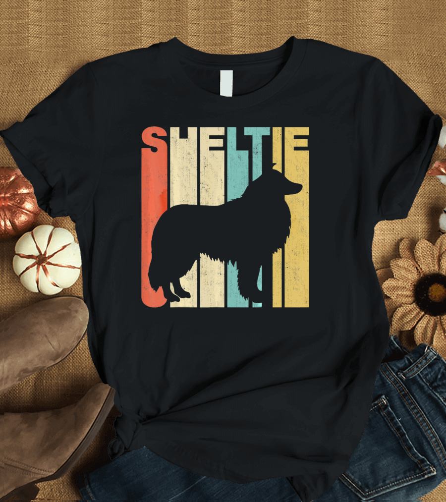 Shetland Sheepdog Vintage Retro T-Shirt