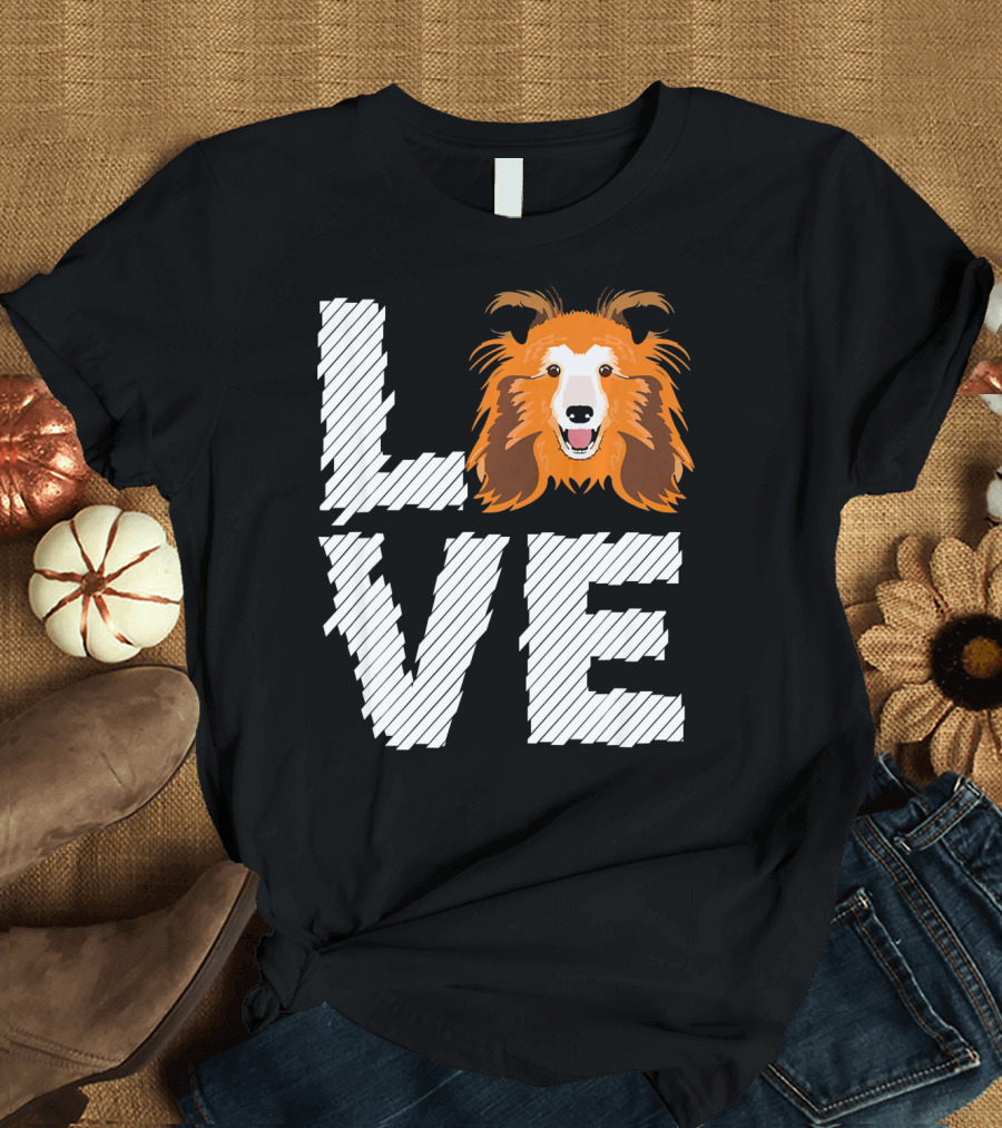 LOVE Shetland Sheepdog Dogs T-Shirt