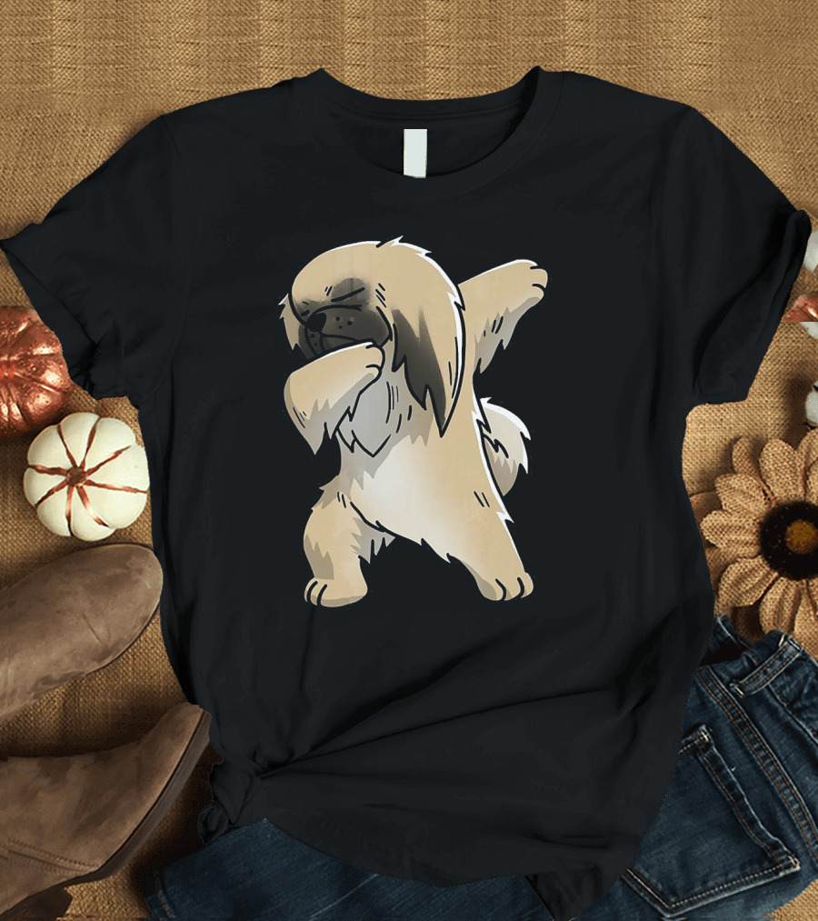 Funny Dabbing Pekingese Dog Birthday Party T-Shirt