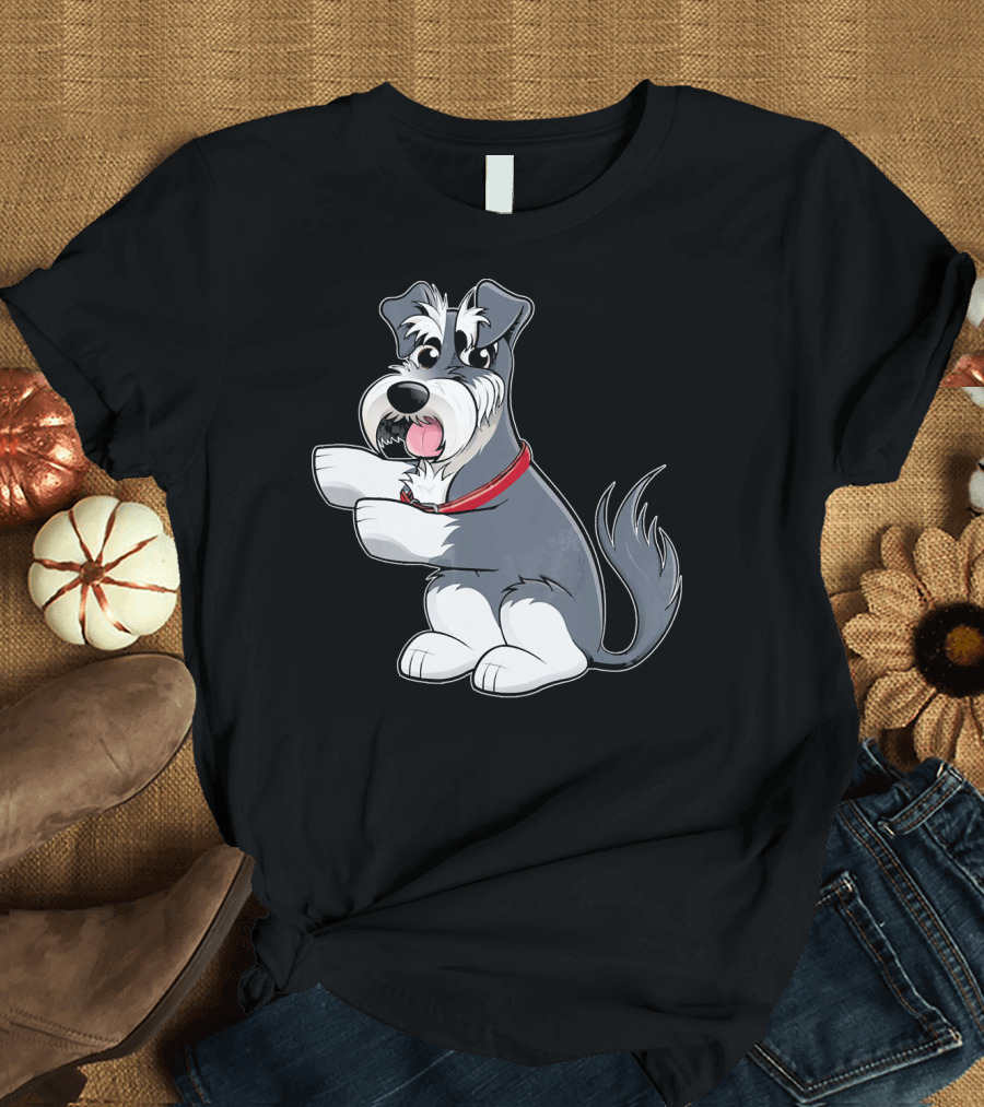 Funny Miniature Schnauzer Dab Dance Pose T-Shirt